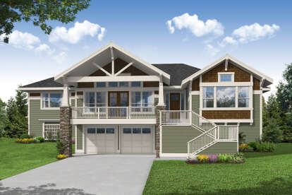 Craftsman House Plan #035-00988 Elevation Photo