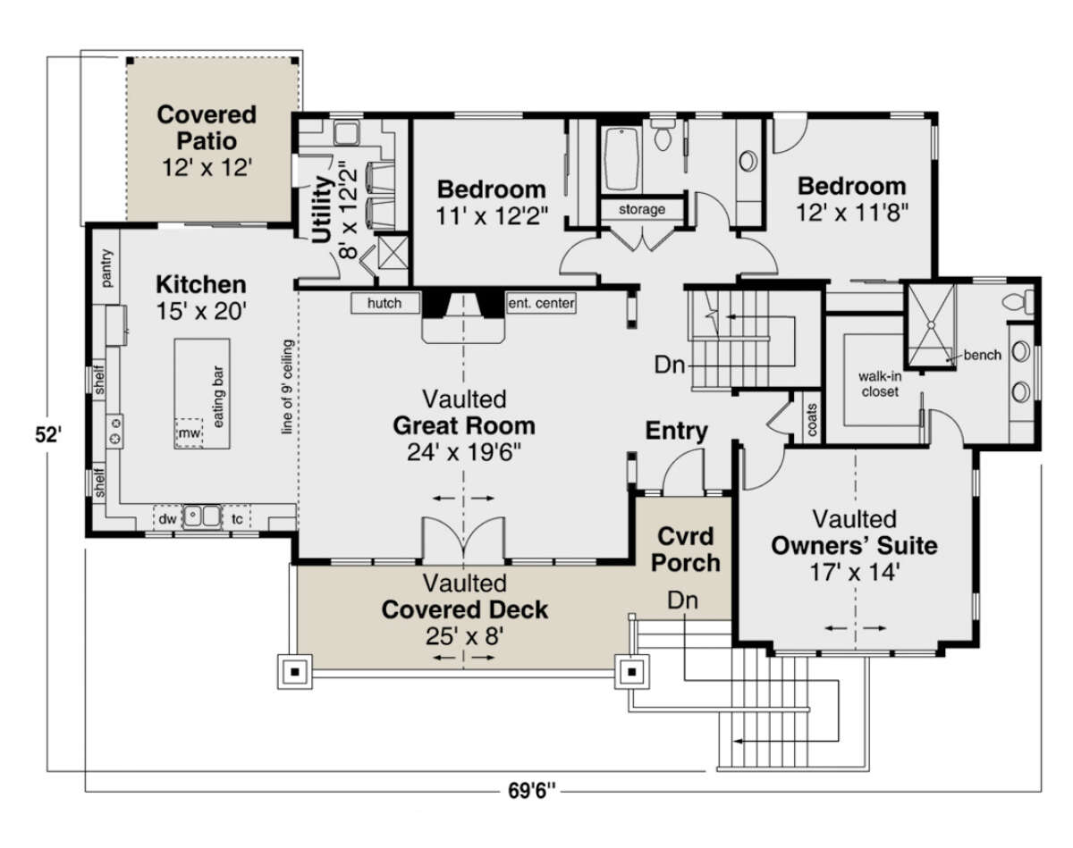 Main Floor for House Plan #035-00988