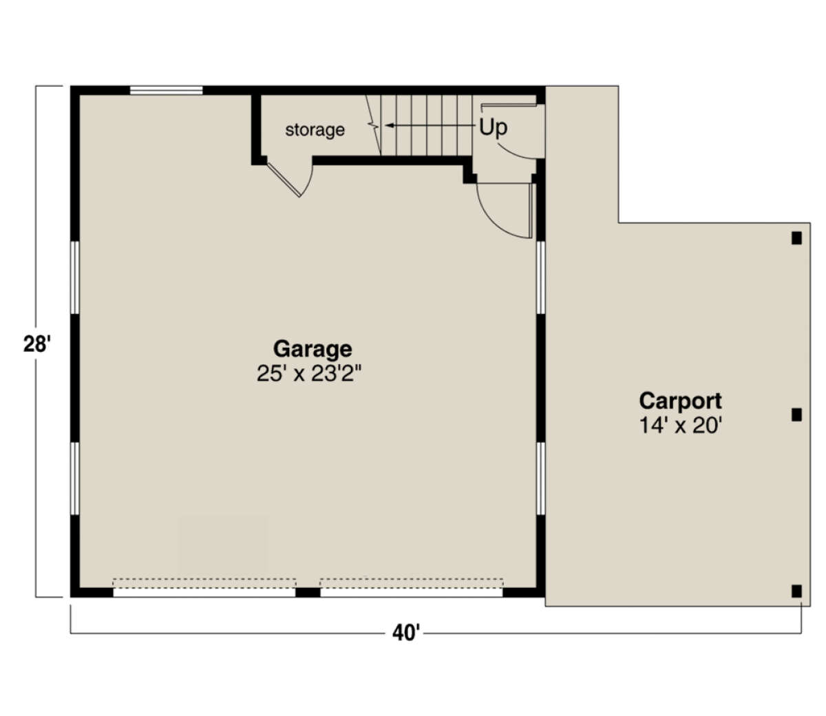 Garage Floor for House Plan #035-00990