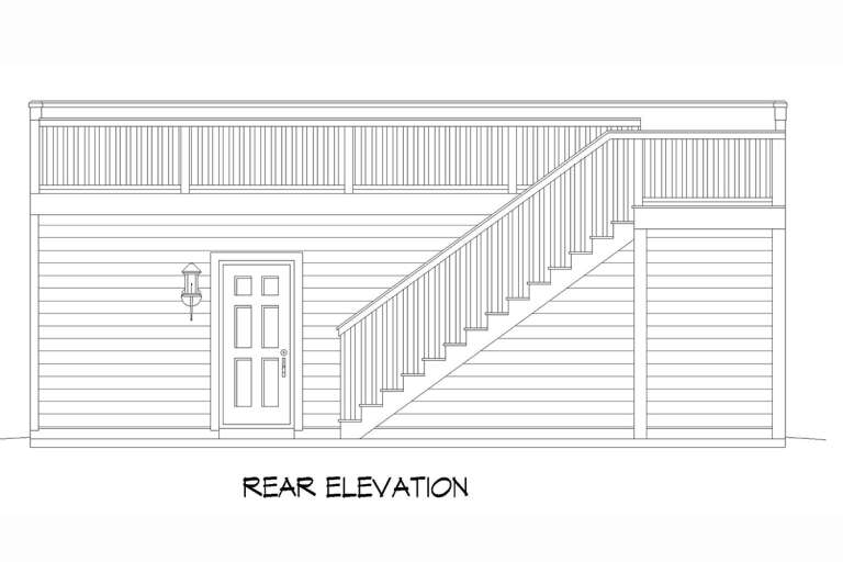 Lake Front House Plan #940-00453 Elevation Photo