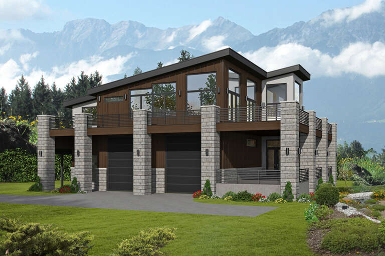 Modern House Plan #940-00454 Elevation Photo