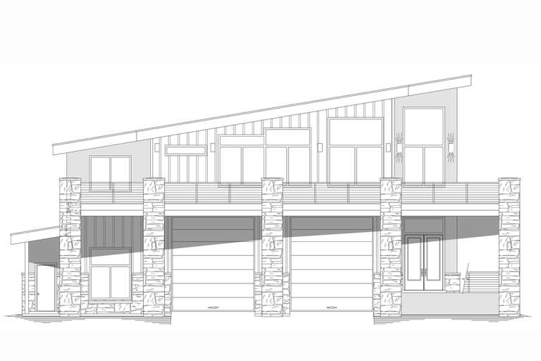 Modern House Plan #940-00454 Elevation Photo