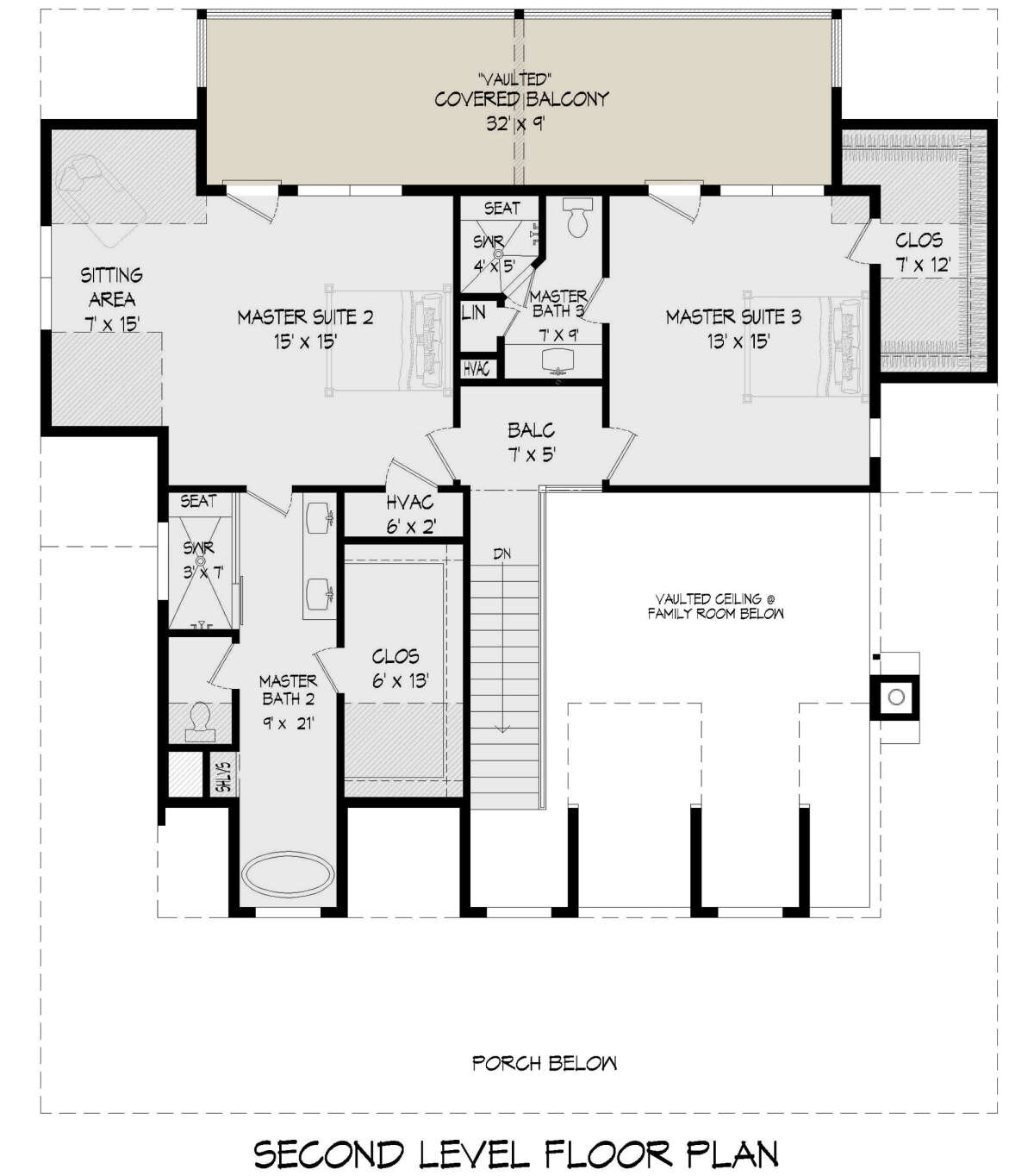 Second Floor for House Plan #940-00455