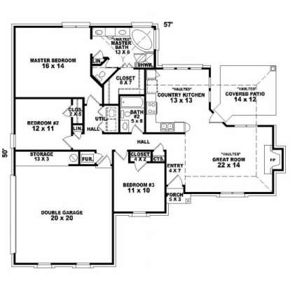 Floorplan for House Plan #053-00333