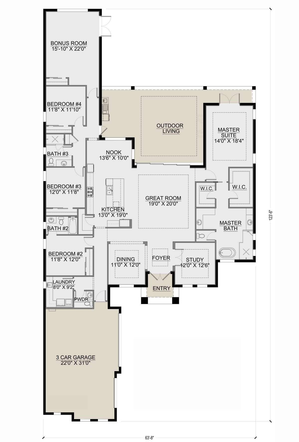 Main Floor for House Plan #5565-00137