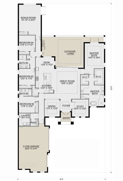 Main Floor for House Plan #5565-00137