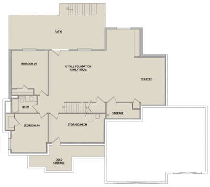 Basement for House Plan #8768-00036