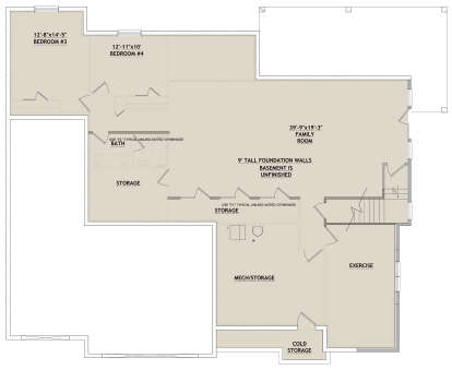 Basement for House Plan #8768-00037
