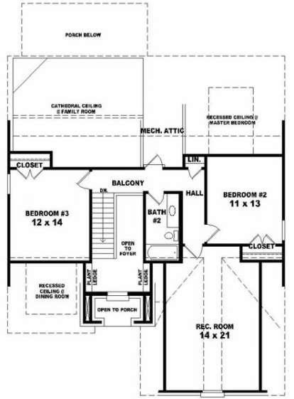 Second Floor for House Plan #053-00334