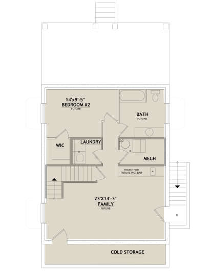 Basement for House Plan #8768-00041