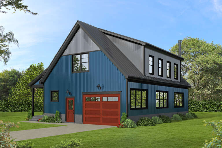 Barn House Plan #940-00459 Elevation Photo
