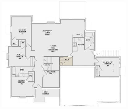 Basement for House Plan #8768-00046