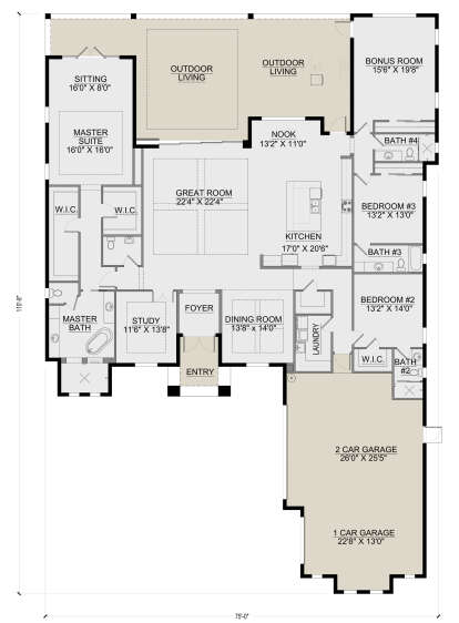 House Plan House Plan #26510 Drawing 1