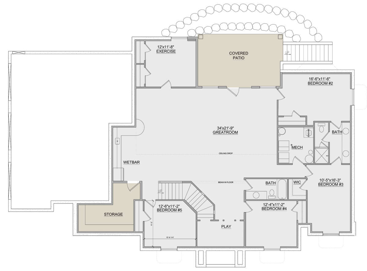 Basement for House Plan #8768-00047