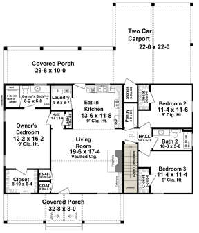 Main Floor w/ Basement Stair Location for House Plan #348-00305