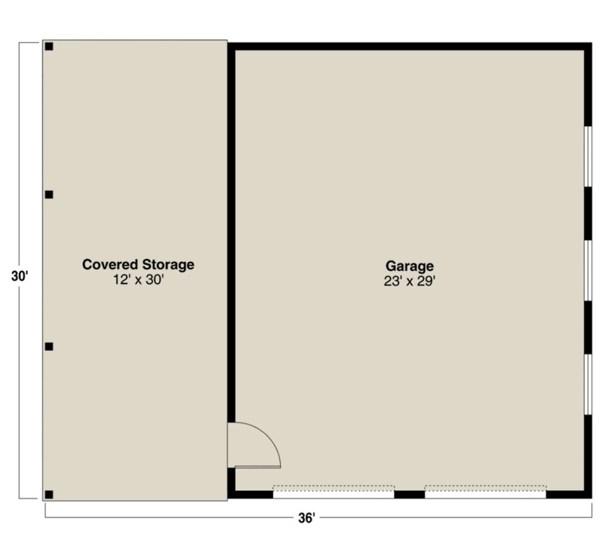 Garage Floor for House Plan #035-00991