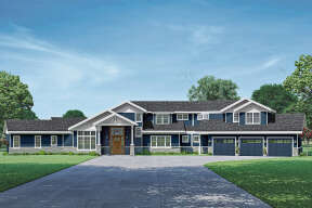 Craftsman House Plan #035-00992 Elevation Photo