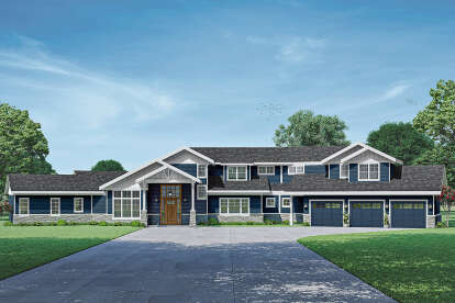4 Bed, 4 Bath, 4578 Square Foot House Plan - #035-00992