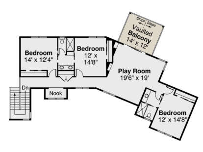 Second Floor for House Plan #035-00992