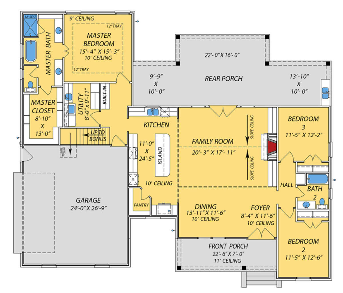 Main Floor  for House Plan #9279-00051