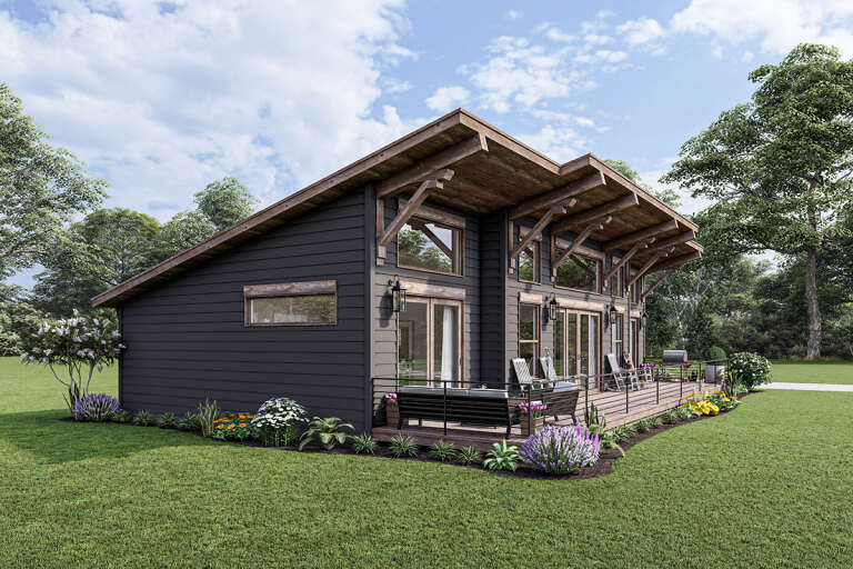 Modern House Plan #1462-00040 Elevation Photo