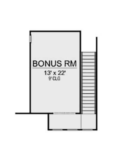Bonus Room for House Plan #5445-00481