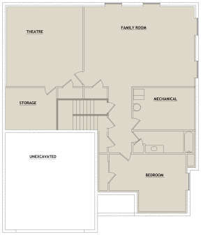 Basement for House Plan #8768-00054