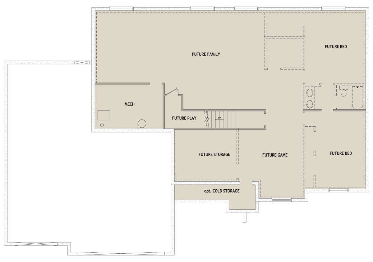 Basement for House Plan #8768-00056