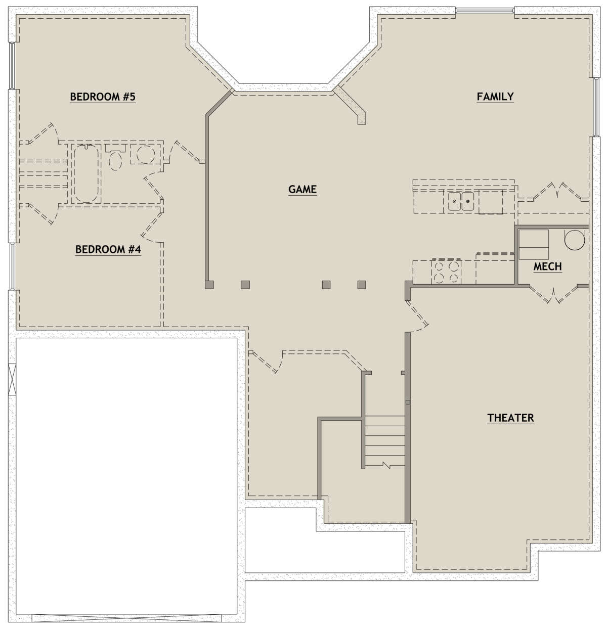Basement for House Plan #8768-00063
