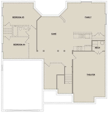 Basement for House Plan #8768-00063