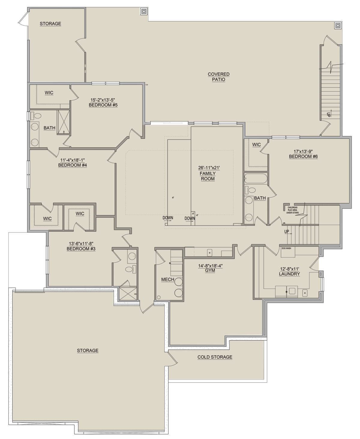 Basement for House Plan #8768-00064