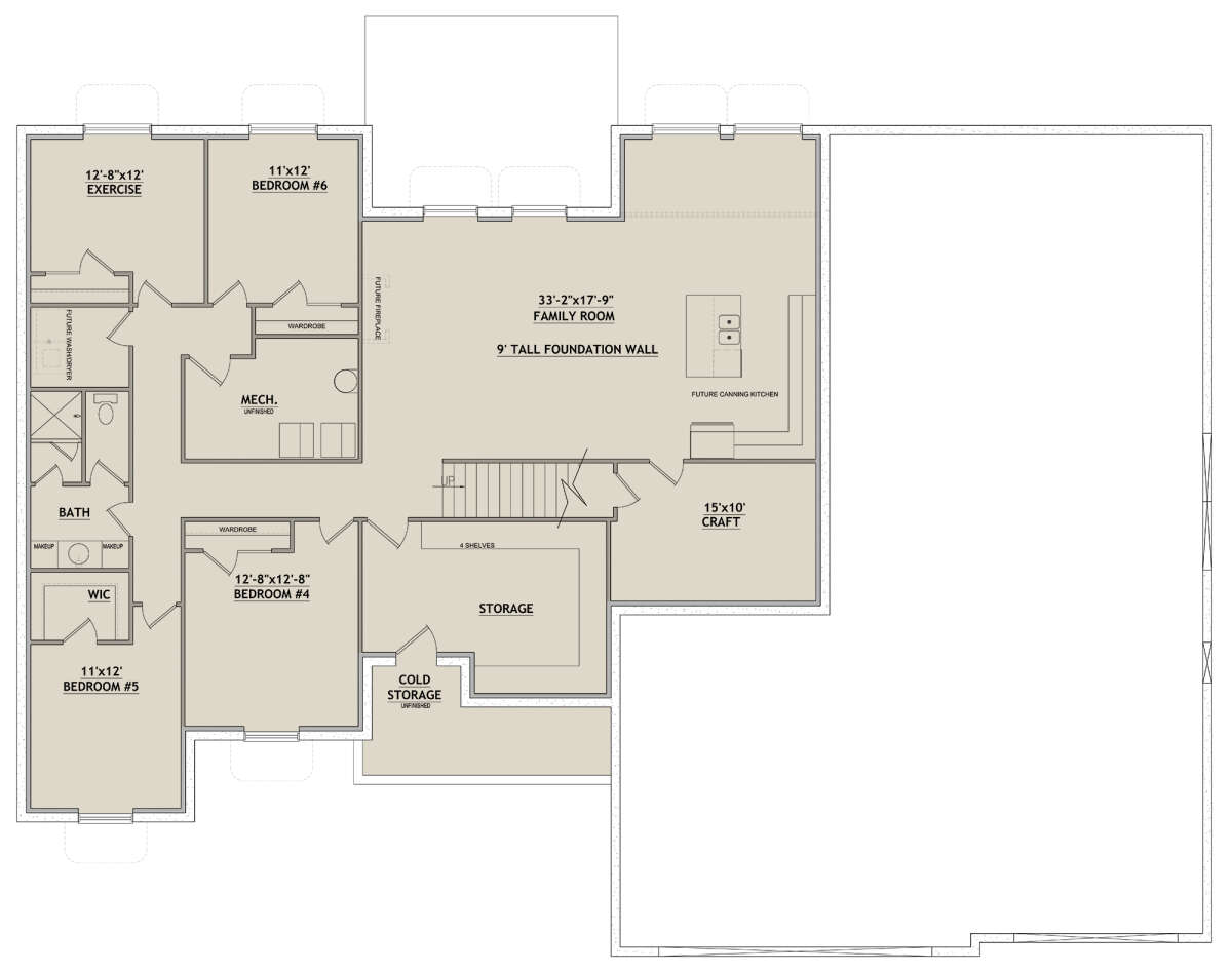 Basement for House Plan #8768-00065