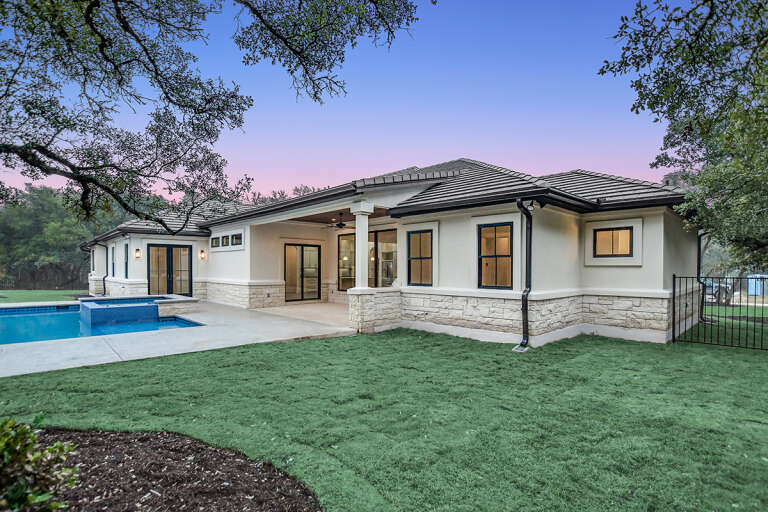 Modern Transitional House Plan #041-00268 Elevation Photo