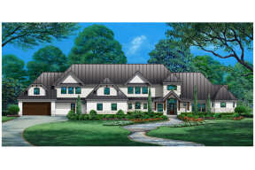 Luxury House Plan #5445-00482 Elevation Photo
