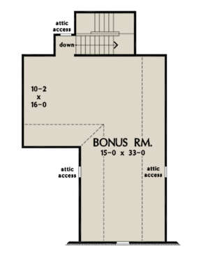 Bonus Room for House Plan #2865-00005