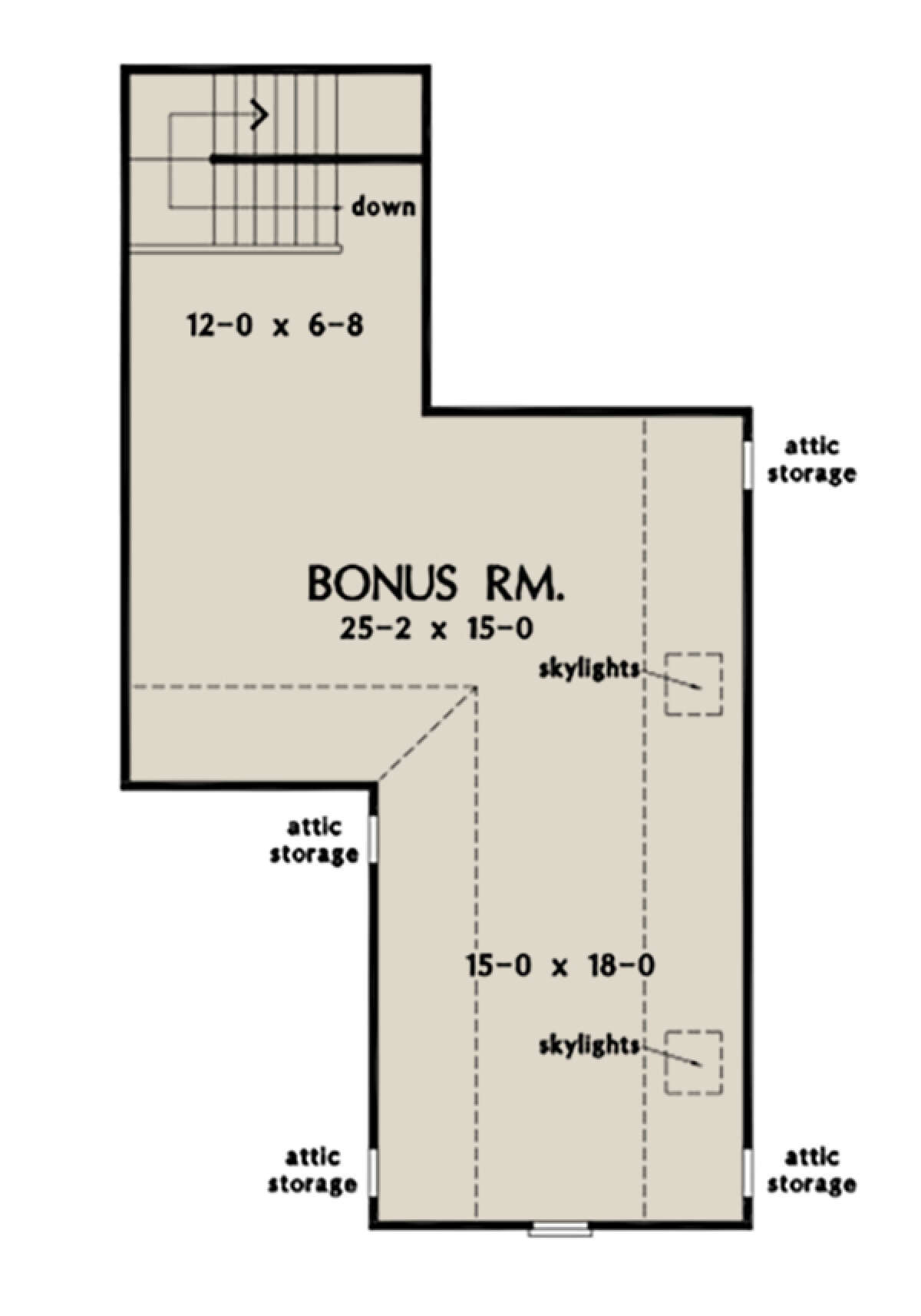 Bonus Room for House Plan #2865-00007