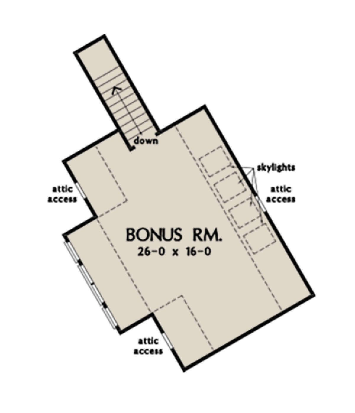 Bonus Room for House Plan #2865-00012
