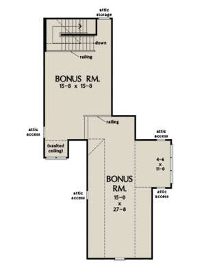Bonus Room for House Plan #2865-00013