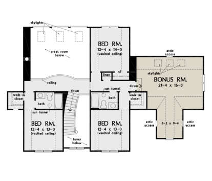 Second Floor for House Plan #2865-00016