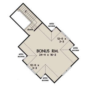 Bonus Room for House Plan #2865-00018