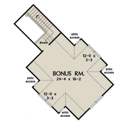 Bonus Room for House Plan #2865-00018
