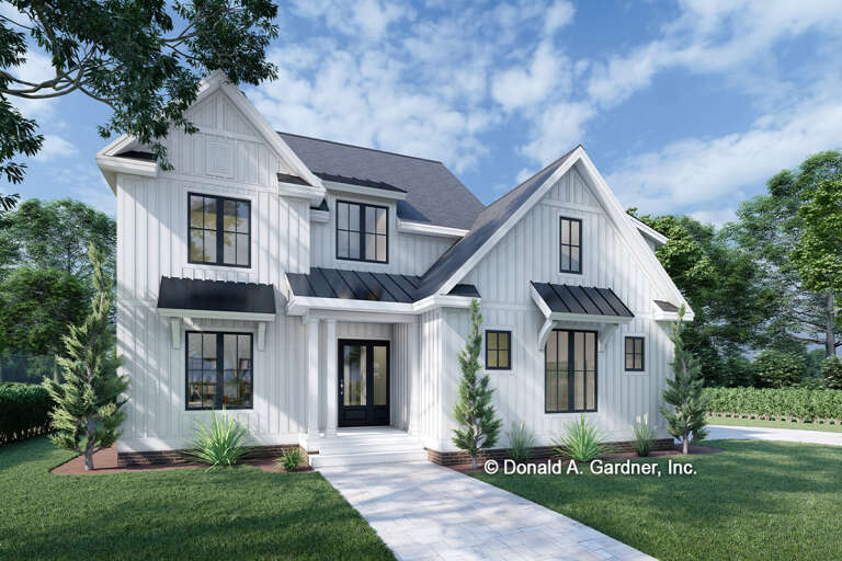 Modern Farmhouse House Plan #2865-00020 Elevation Photo