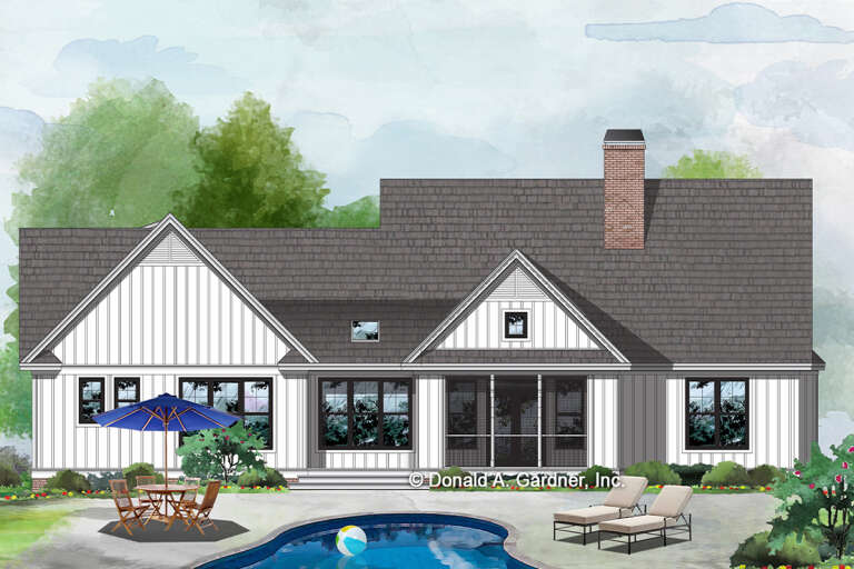 Modern Farmhouse House Plan #2865-00022 Elevation Photo