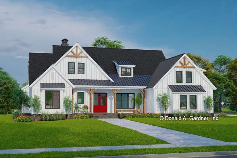 Modern Farmhouse House Plan #2865-00024 Elevation Photo