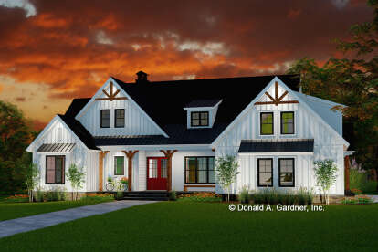 Modern Farmhouse House Plan #2865-00024 Elevation Photo