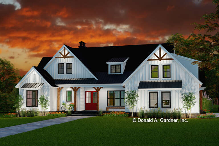 Modern Farmhouse House Plan #2865-00024 Elevation Photo