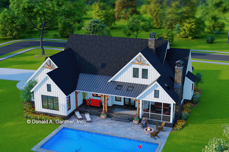 Modern Farmhouse House Plan #2865-00024 Elevation Photo