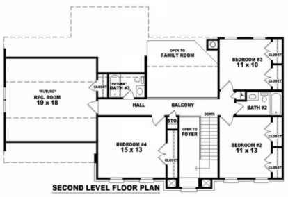 Floorplan 2 for House Plan #053-00338