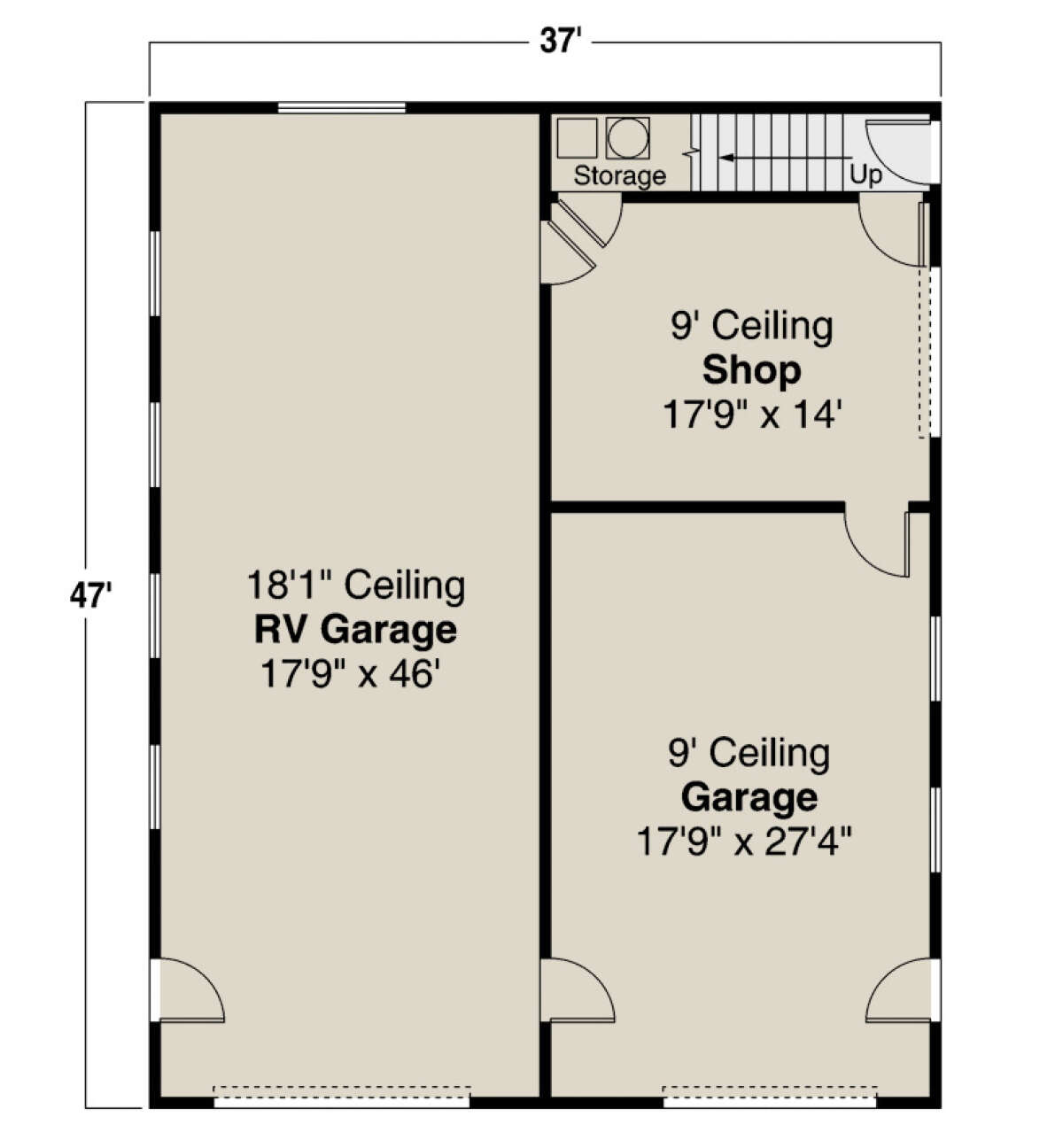 Garage Floor for House Plan #035-00997