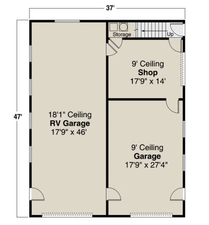 Garage Floor for House Plan #035-00997